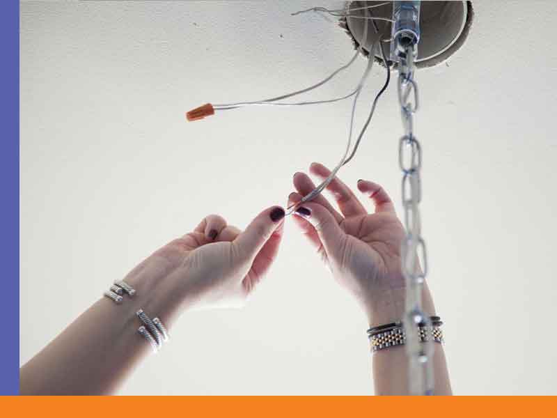 روش نصب لوستر