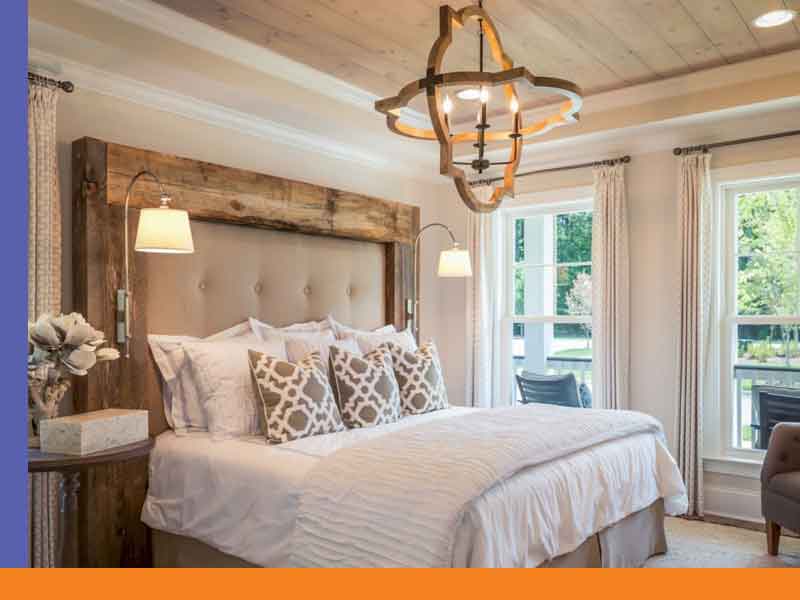 نصب لوستر اتاق خواب